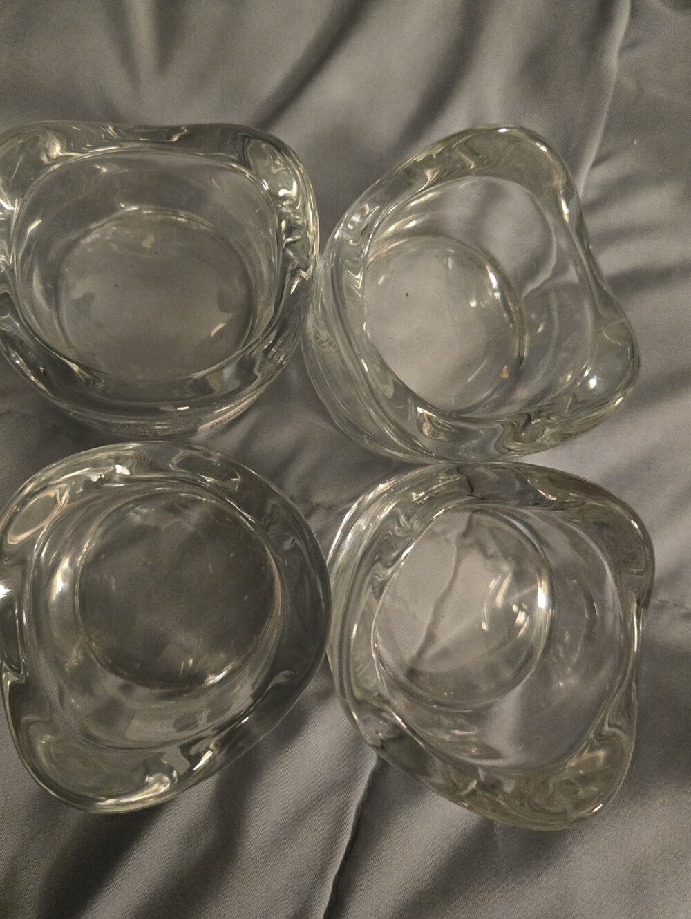 IKEA Heavy Glass Tealight Candle Holders for All Seasons Set Of 4